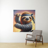 Sloth Ninja Wandkleed (In situ)