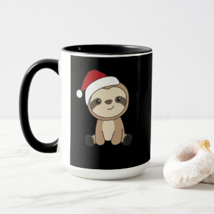 Sloth Noël Neige hiver Animaux Sloths Mug