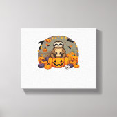 Sloth-o-ween Classic T-shirt Canvas Afdruk (Voorkant)