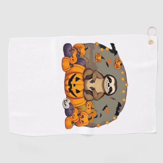 Sloth-o-ween Classic T-shirt Golfhanddoek (Horizontaal)