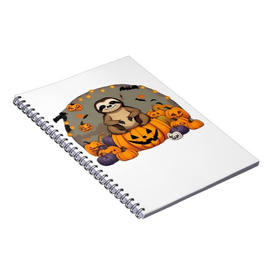 Sloth-o-ween Classic T-shirt Notitieboek (Rechterzijde)