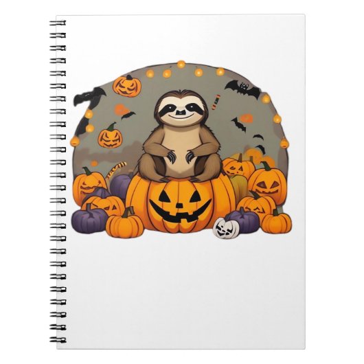 Sloth-o-ween Classic T-shirt Notitieboek (Voorkant)