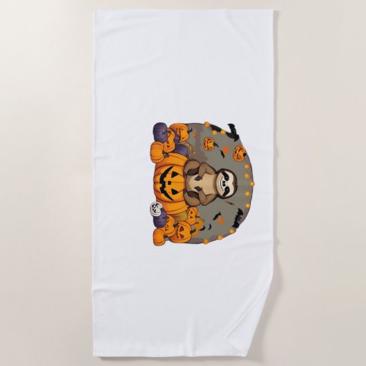 Sloth-o-ween Classic T-shirt Strandlaken (Voorkant)