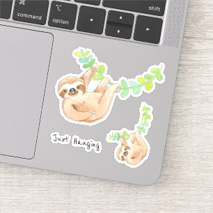 Sloth Oerwoud wijnstokken gewoon hangen Sticker