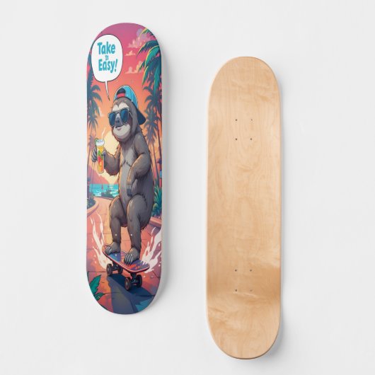 Sloth on Wheels Edition 1 Skateboard (Voorkant)