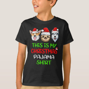 Sloth Père Noël T-shirt Noël Enfants Garçons Fille