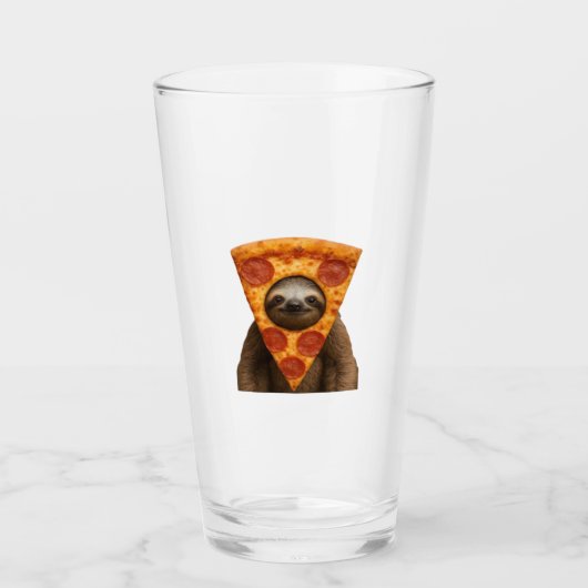 Sloth pizza funny weird prank meme cute happy chri glas (Voorkant)