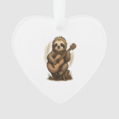 Sloth Playing Guitar Ornament (voorkant)