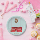 Sloth Pole Vault Atletiek Papieren Bordje (Feest)