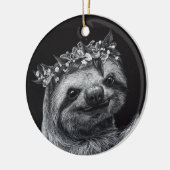 Sloth Princess Keramisch Ornament (Links)