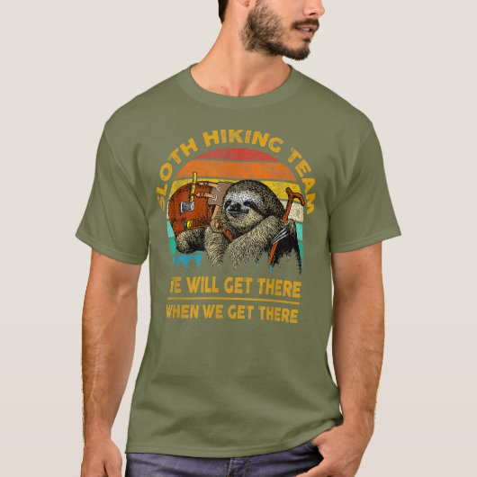 Sloth randonnée team drôle T-shirt camping (Devant)