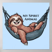 Sloth Relaxing Poster (Devant)