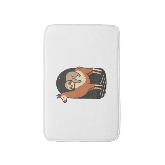 Sloth Riding Llama Badmat (Voorkant Verticaal)