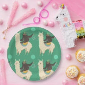 Sloth Riding Llama Birthday Papieren Bordje (Feest)