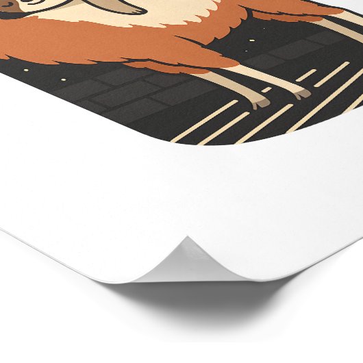 Sloth Riding Llama Poster (Hoek)