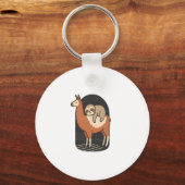 Sloth Riding Llama Sleutelhanger (Voorkant)