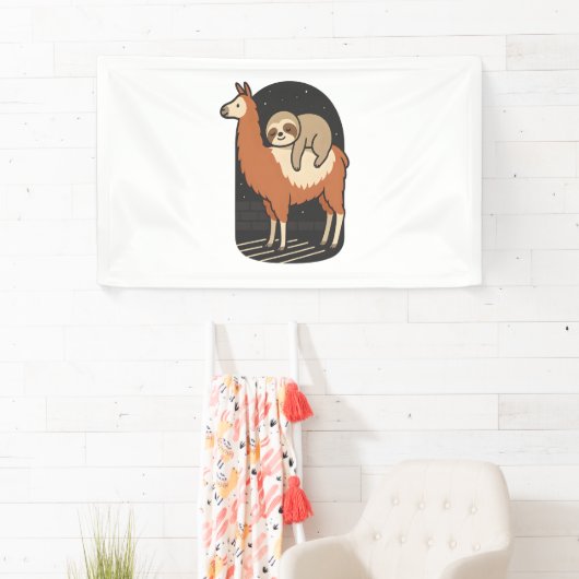 Sloth Riding Llama Spandoek (Insitu)