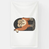 Sloth Riding Llama Spandoek (Verticaal)