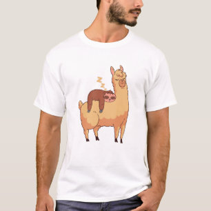 Sloth Riding Llama T-shirt