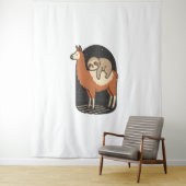 Sloth Riding Llama Wandkleed (In situ)