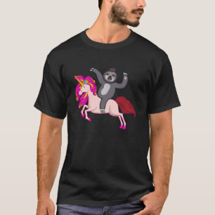 Sloth Riding Unicorn Funny Animal T-Shirt