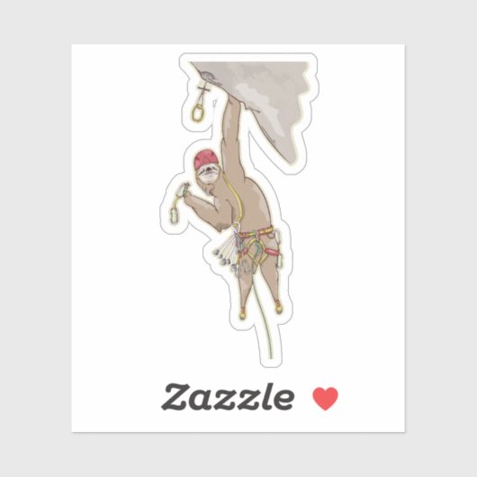 Sloth Rock Climber Trad-uitrusting Sticker (Vel)