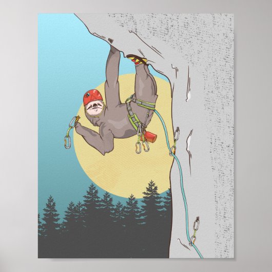 Sloth Rock klimbing Poster (Voorkant)
