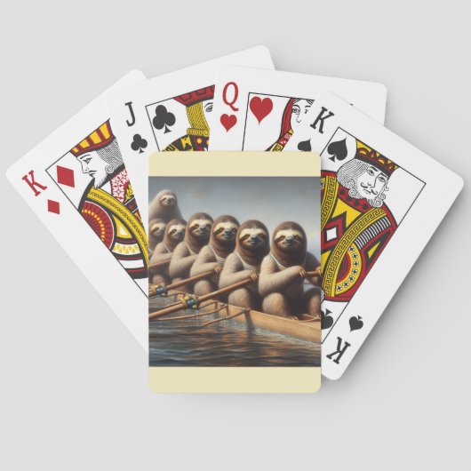 Sloth Roeiteam Pokerkaarten (Achterkant)