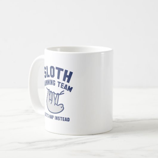 Sloth Running Koffiemok (Voorkant links)