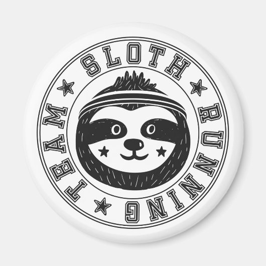 Sloth Running Magneet (Voorkant)