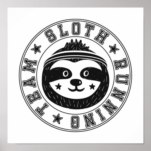 Sloth Running Poster (Voorkant)