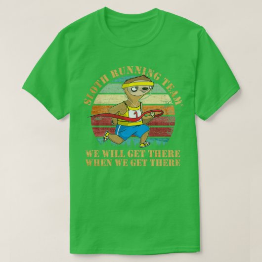 Sloth Running Team Funny Marathon Runners Gifts T-shirt (Design voorkant)