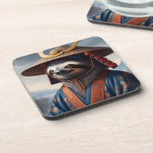 Sloth Samurai Bier Onderzetter (Linkerzijde)