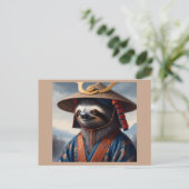 Sloth Samurai Briefkaart (Staand voorkant)