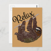 Sloth Says Briefkaart (Voorkant / Achterkant)
