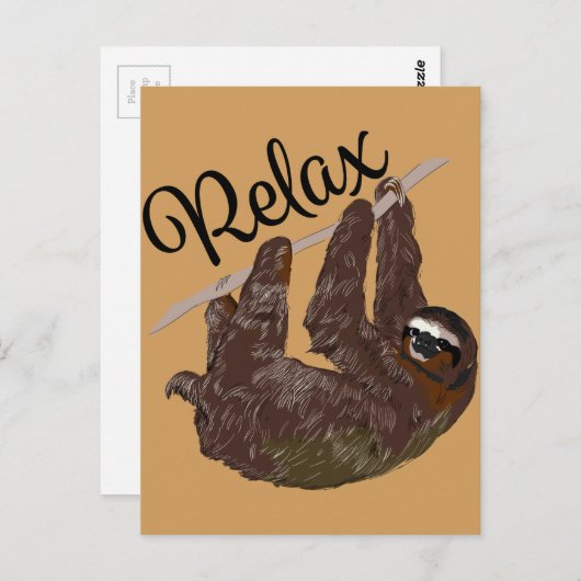 Sloth Says Briefkaart (Voorkant / Achterkant)