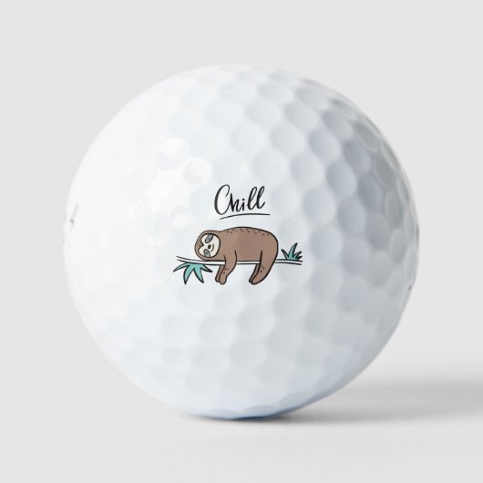 Sloth Says Chill Golfballen (Voorkant)