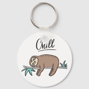 Sloth Says Chill Sleutelhanger