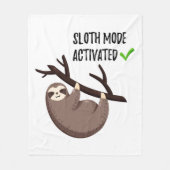 Sloth Says | Sleufmodus geactiveerd Fleece Deken (Voorkant)