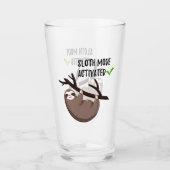 Sloth Says | Sleufmodus geactiveerd Glas (Voorkant)