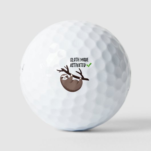 Sloth Says | Sleufmodus geactiveerd Golfballen (Voorkant)