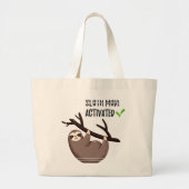 Sloth Says | Sleufmodus geactiveerd Grote Tote Bag (Voorkant)