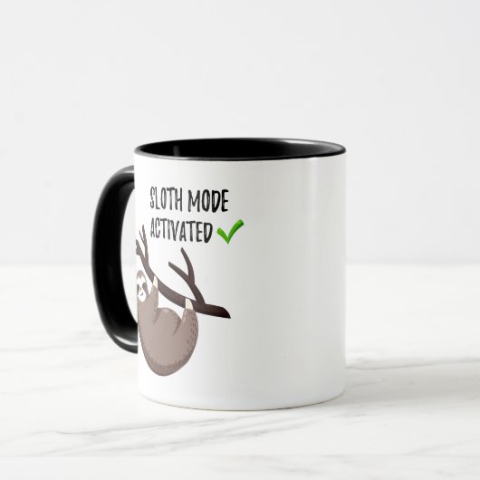 Sloth Says | Sleufmodus geactiveerd Mok (Voorkant links)