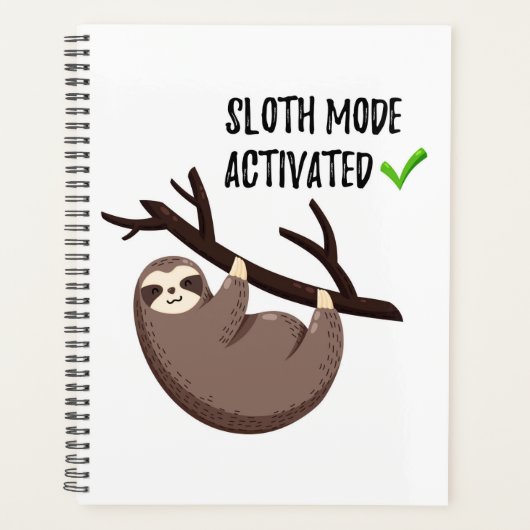Sloth Says | Sleufmodus geactiveerd Planner (Voorkant)