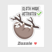 Sloth Says | Sleufmodus geactiveerd Sticker (Vel)