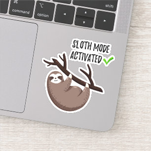 Sloth Says Sleufmodus geactiveerd Sticker