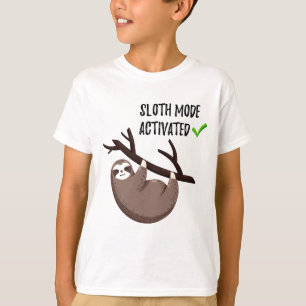 Sloth Says Sleufmodus geactiveerd T-shirt