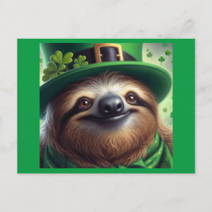 Sloth St Paddys Dag Briefkaart