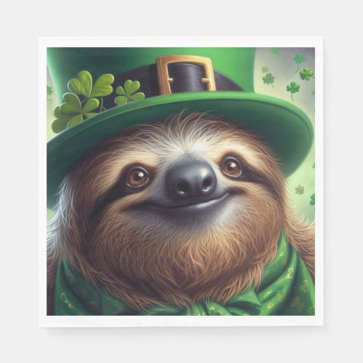 Sloth St Paddys Dag Servet (Voorkant)