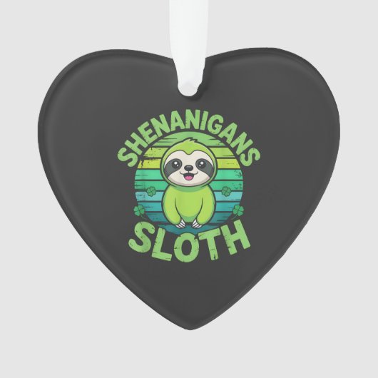 Sloth St Patricks Day Sloth Shenanigans Cute Anima (devant)